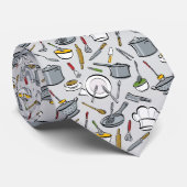 Patroon keukengereedschappen stropdas (Opgerold)
