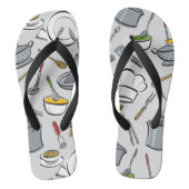 Patroon keukengereedschappen teenslippers (Voetbed)