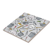 Patroon keukengereedschappen tegeltje (Zijkant)