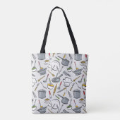 Patroon keukengereedschappen tote bag (Achterkant)