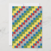 Patroon - Kinder bouwstenen van Birthday Party Kaart (Achterkant)