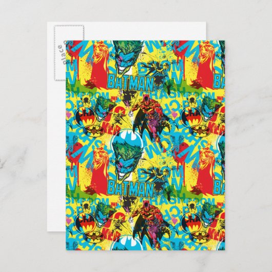 Patroon kleurcode Batman 1 Briefkaart (Voorkant / Achterkant)