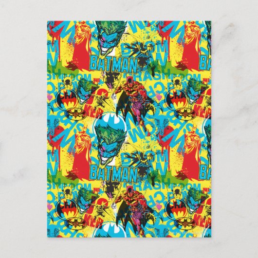Patroon kleurcode Batman 1 Briefkaart (Voorkant)