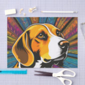 Patroon Kleurrijke Beagle Tissuepapier (Craft)