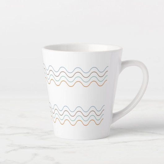 Patroon kleurrijke curve latte mok (Rechts)