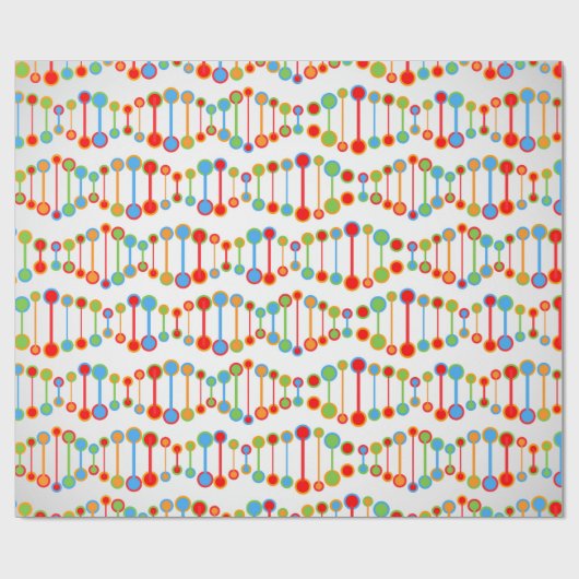 patroon kleurrijke DNA-structuur Cadeaupapier (Vlak)