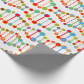 patroon kleurrijke DNA-structuur Cadeaupapier (Hoek)