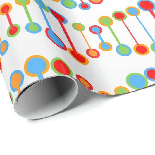patroon kleurrijke DNA-structuur Cadeaupapier (Rol Hoek)