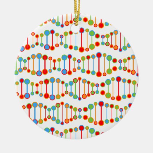patroon kleurrijke DNA-structuur Keramisch Ornament (Voorkant)