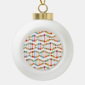patroon kleurrijke DNA-structuur Keramische Bal Ornament (Voorkant)