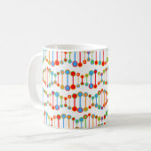 patroon kleurrijke DNA-structuur Koffiemok (Voorkant links)