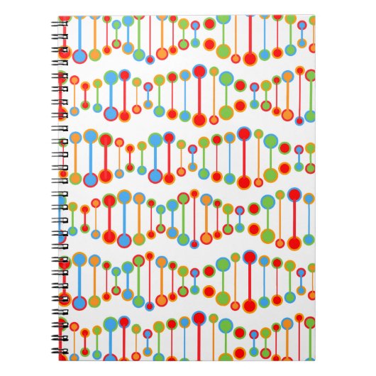 patroon kleurrijke DNA-structuur Notitieboek (Voorkant)