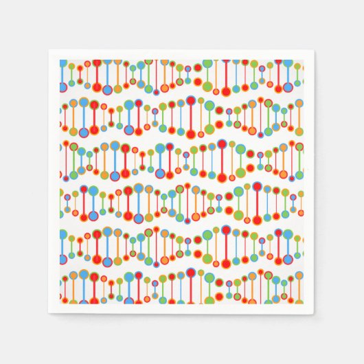 patroon kleurrijke DNA-structuur Servetten (Voorkant)