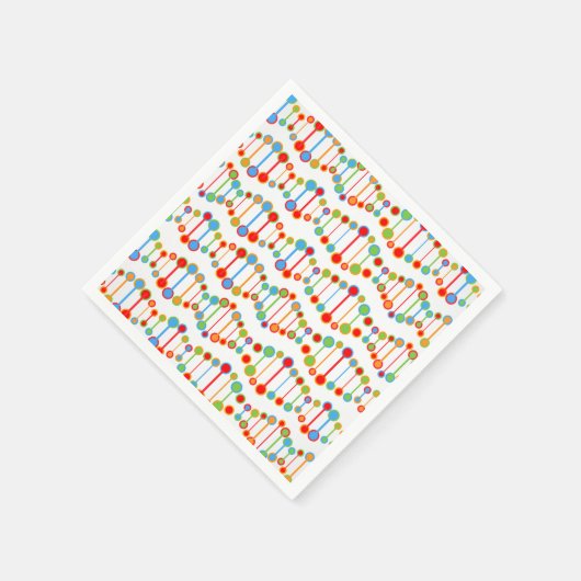 patroon kleurrijke DNA-structuur Servetten (Hoek)