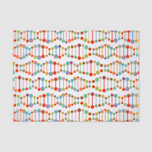 patroon kleurrijke DNA-structuur Tissuepapier (Voorkant)