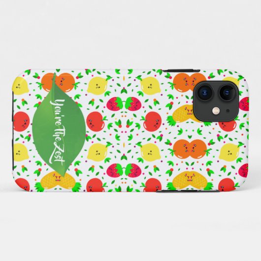 Patroon Kleurrijke Fruits Iphone Case (Achterkant (horizontaal))