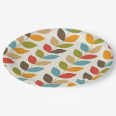 patroon kleurrijke grafische bladeren papieren bordje (Gekanteld)