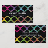 patroon | kleurrijke halftoon visitekaartje (Voorkant / Achterkant)