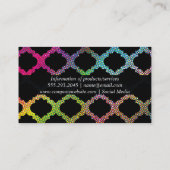 patroon | kleurrijke halftoon visitekaartje (Achterkant)