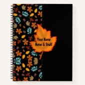 Patroon kleurrijke herfstbladeren Notitieboek (Voorkant)