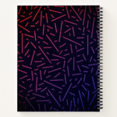 Patroon kleurrijke lijnen Notitieboek (Achterkant)