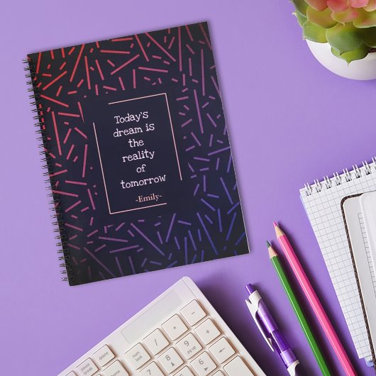 Patroon kleurrijke lijnen Notitieboek