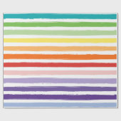 Patroon kleurrijke regenboogstrips cadeaupapier (Vlak)