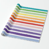 Patroon kleurrijke regenboogstrips cadeaupapier (Uitgerold)