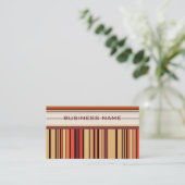Patroon kleurrijke Retro Stripes Visitekaartje (Staand voorkant)
