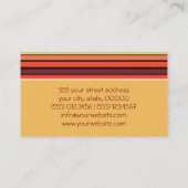 Patroon kleurrijke Retro Stripes Visitekaartje (Achterkant)