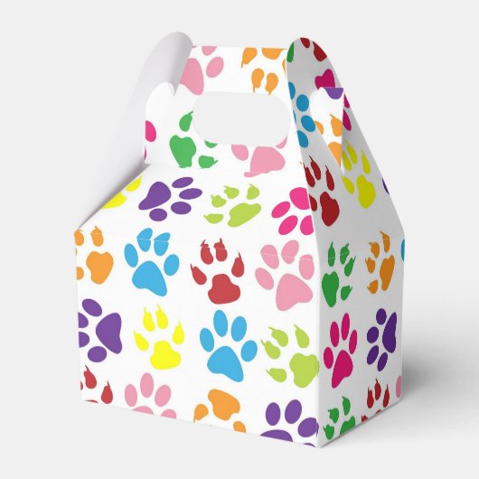 Patroon kleurrijke verfprinters bedankdoosjes (Achterkant)