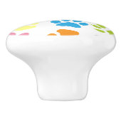 Patroon kleurrijke verfprinters keramische knop (Zijkant)