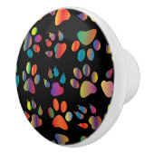 Patroon kleurrijke verfprinters (zwart) keramische knop (Rechts)