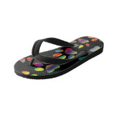 Patroon kleurrijke verfprinters (zwart) kinder teenslippers (Schuin)