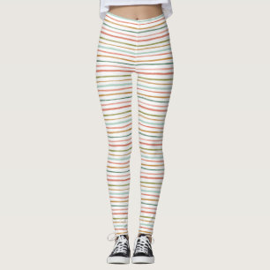 Patroon kleurrijke Waterverf Stripes Leggings