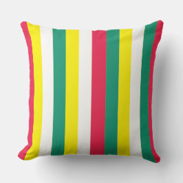 Patroon kleurrijke zomerstapes kussen