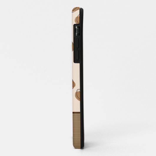 Patroon Koffiebonen iPhone Case (Achterkant/links)