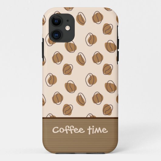 Patroon Koffiebonen iPhone Case (Achterkant)