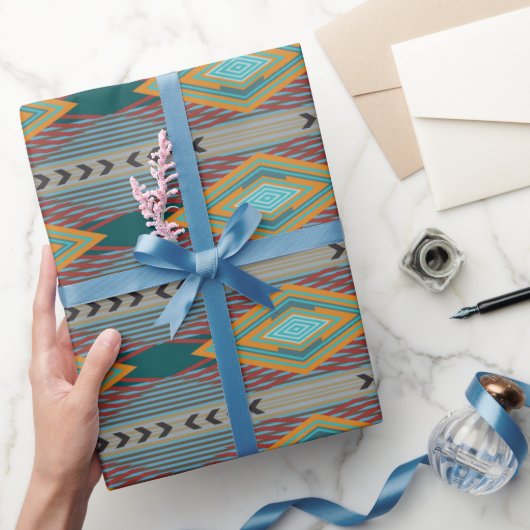 Patroon kunst en aardetinten uit het Amerikaanse z Cadeaupapier (Geschenken)