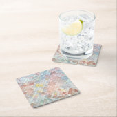 Patroon kunstschilfering Patronen Geometrisch ontw Kartonnen Onderzetters (Insitu)