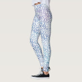 Patroon lavender en Blue Waterverf Feathers Leggings (Links)