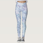 Patroon lavender en Blue Waterverf Feathers Leggings<br><div class="desc">Mooie waterverf veren patroon.</div>