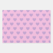 Patroon lavender en roze harten inpakpapier vel (Voorkant 2)