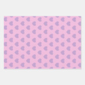 Patroon lavender en roze harten inpakpapier vel (Voorkant)