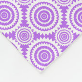 Patroon lavender en witte geometrische cirkels fleece deken (Hoek)