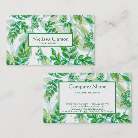 Patroon leest visitekaartje (Voorkant / Achterkant)