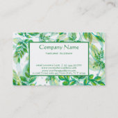 Patroon leest visitekaartje (Achterkant)