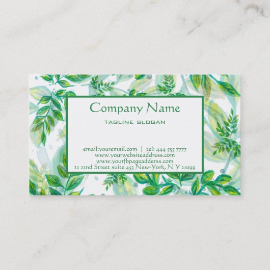 Patroon leest visitekaartje (Achterkant)