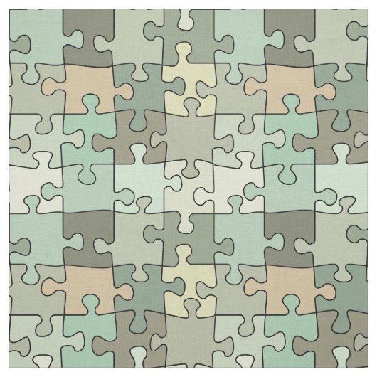 Patroon legpuzzel groen stof (Swatch)