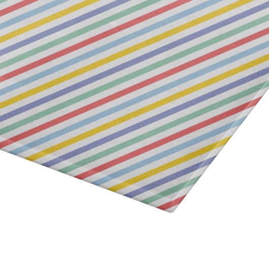 Patroon lentregenboogstrips snijplank (Hoek)